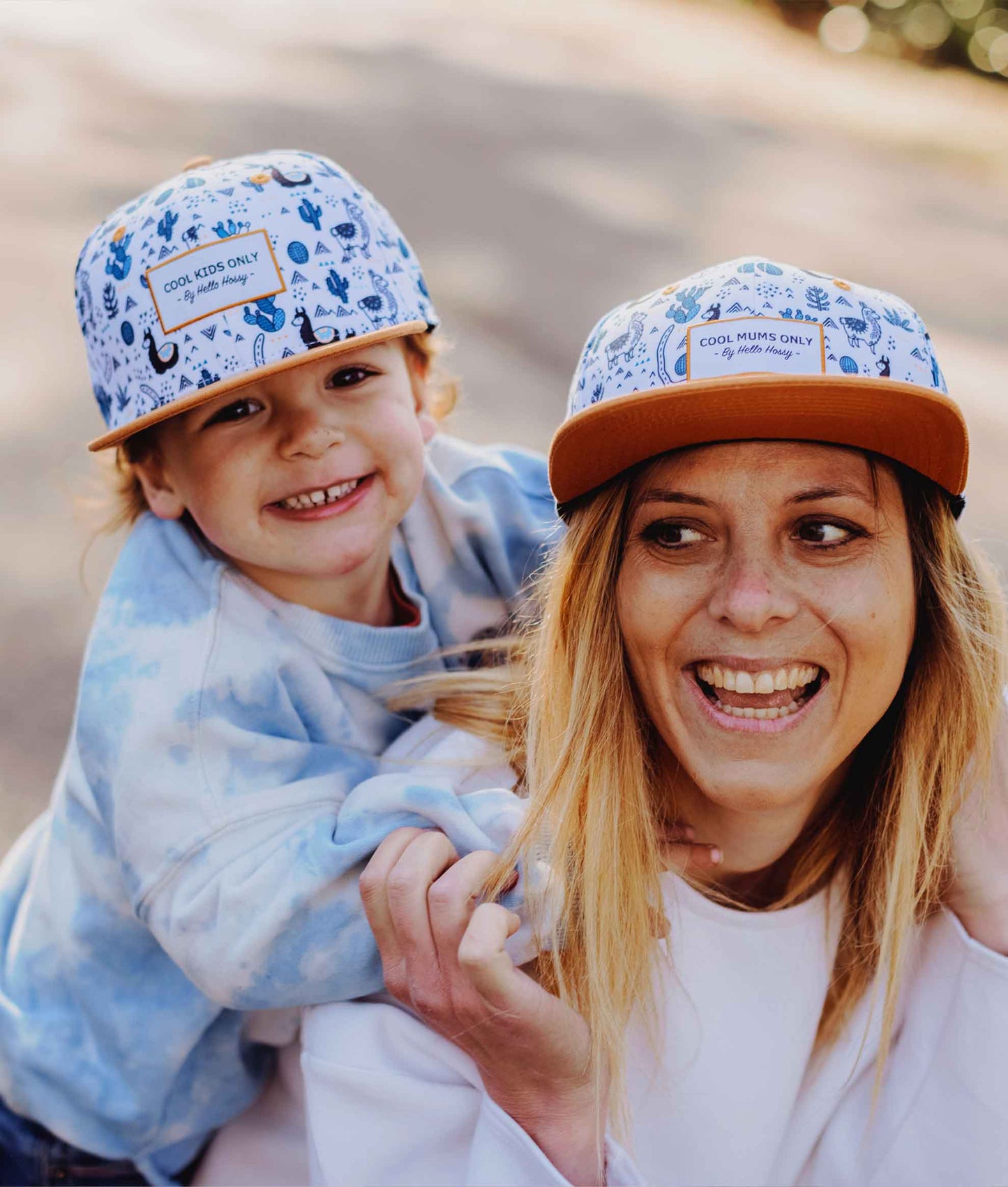 Boné pais e filhos Lama, pala reta, matchy-matchy, ecorresponsável, desde os 9 meses, Cool Kids Only !