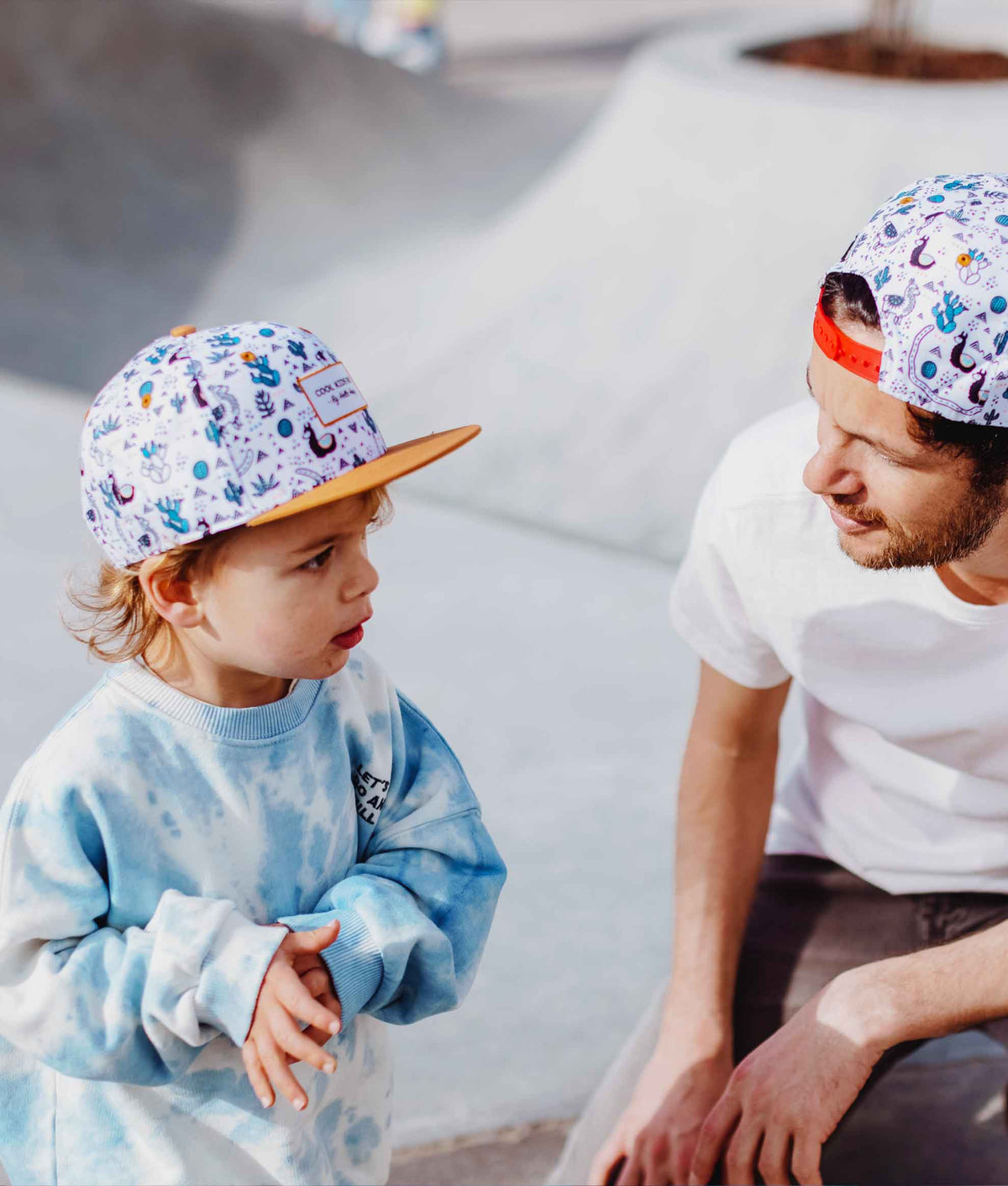 Boné pais e filhos Lama, pala reta, matchy-matchy, ecorresponsável, desde os 9 meses, Cool Kids Only !