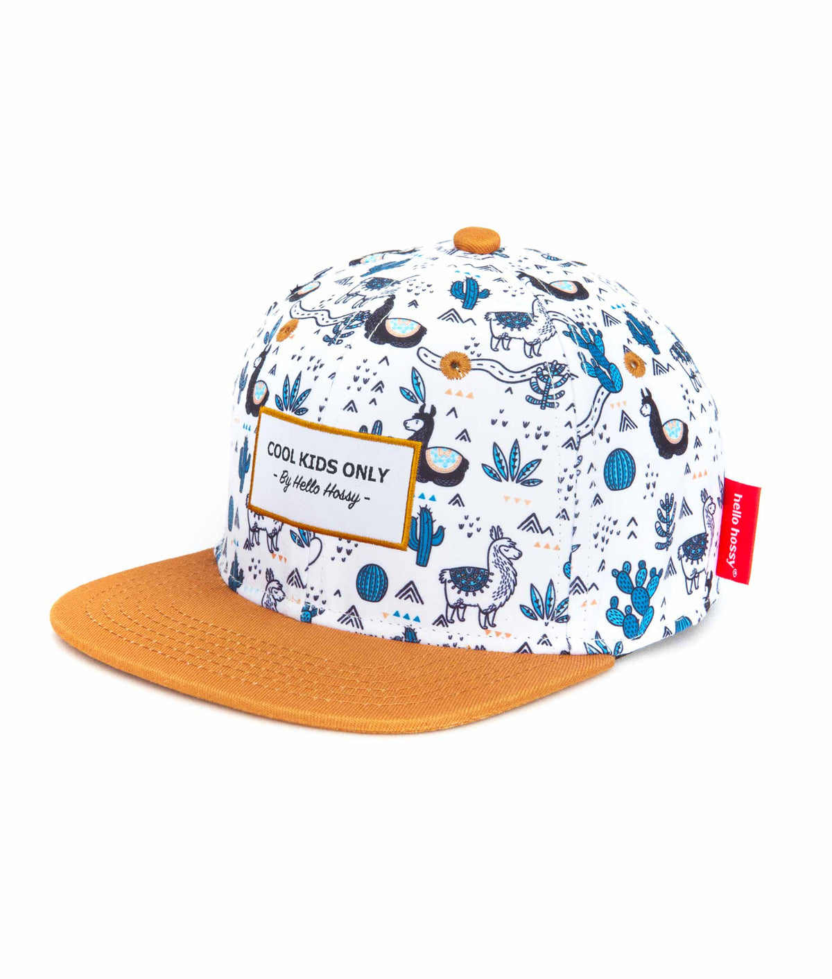 Boné infantil Lama, pala reta, ecorresponsável, certificado Oeko-Tex, desde os 9 meses, Cool Kids Only!