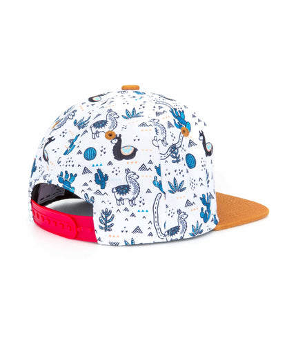 Boné infantil Lama, pala reta, ecorresponsável, certificado Oeko-Tex, desde os 9 meses, Cool Kids Only!