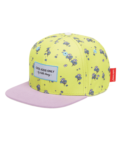 Boné infantil Lemon Flowers, pala reta, ecorresponsável, certificado Oeko-Tex, desde os 9 meses, Cool Kids Only!