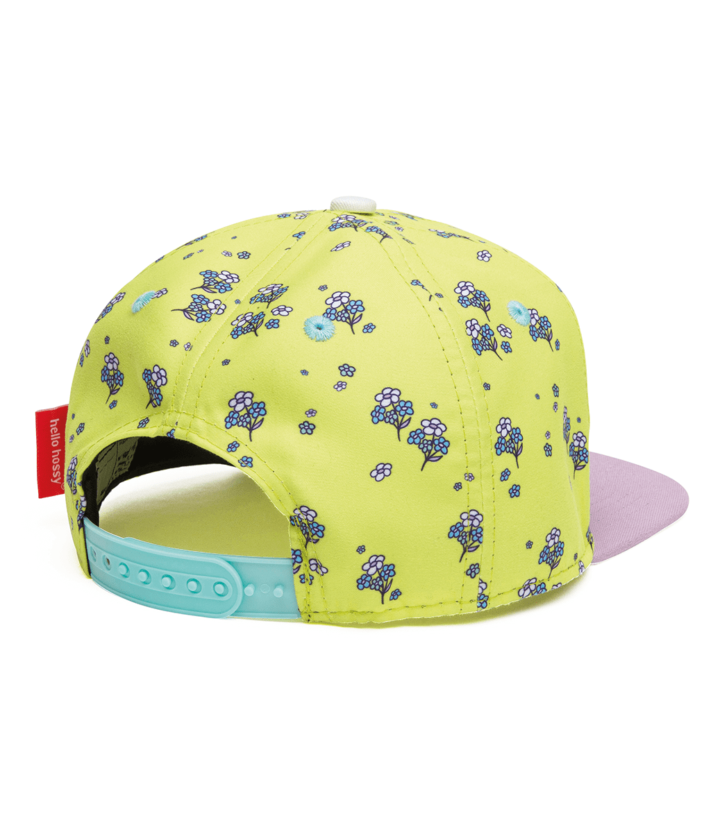 Boné infantil Lemon Flowers, pala reta, ecorresponsável, certificado Oeko-Tex, desde os 9 meses, Cool Kids Only!