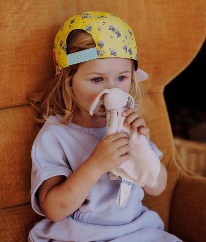 Boné infantil Lemon Flowers, pala reta, ecorresponsável, certificado Oeko-Tex, desde os 9 meses, Cool Kids Only!