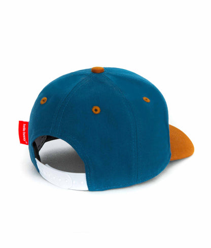 Boné infantil Mini Duck Blue, pala curva, 100% algodão orgânico, certificado Oeko-Tex, desde os 9 meses, Cool Kids Only!