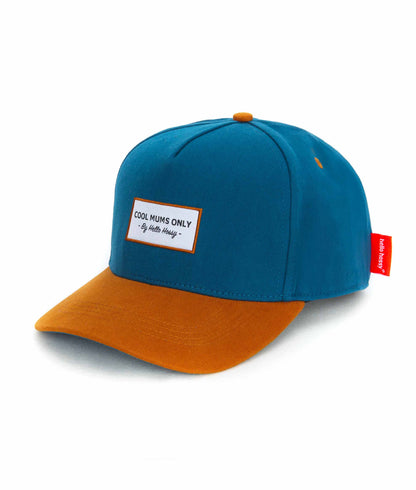 Boné infantil Mini Duck Blue, pala curva, 100% algodão orgânico, certificado Oeko-Tex, desde os 9 meses, Cool Kids Only!