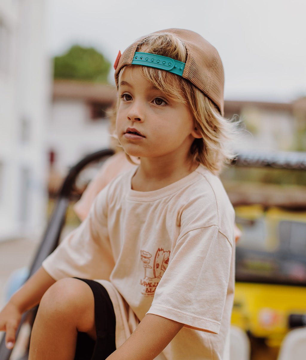 Boné para crianças Mini Iced Coffee, estilo Trucker, ecorresponsável, certificado Oeko-Tex, desde os 9 meses, Cool Kids Only!
