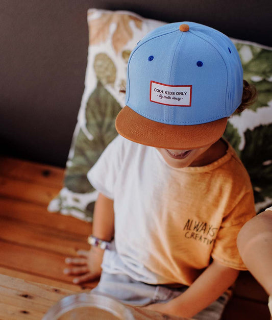 Boné para crianças Mini Jean, pala reta, 100% algodão orgânico, certificado Oeko-Tex, a partir dos 9 meses, Cool Kids Only !