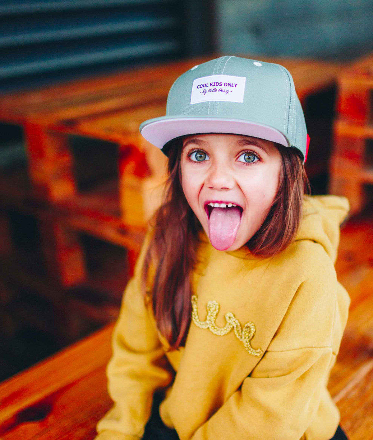 Boné Mini Caqui para crianças e bebés, Cool Kids Only, Hello Hossy