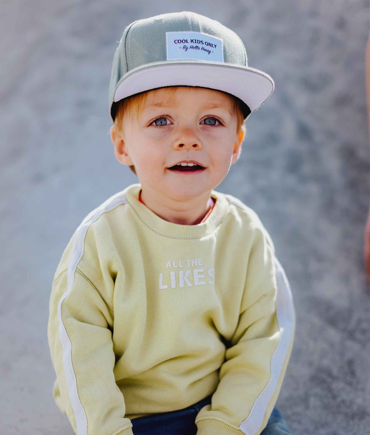 Boné Mini Caqui para crianças e bebés, Cool Kids Only, Hello Hossy