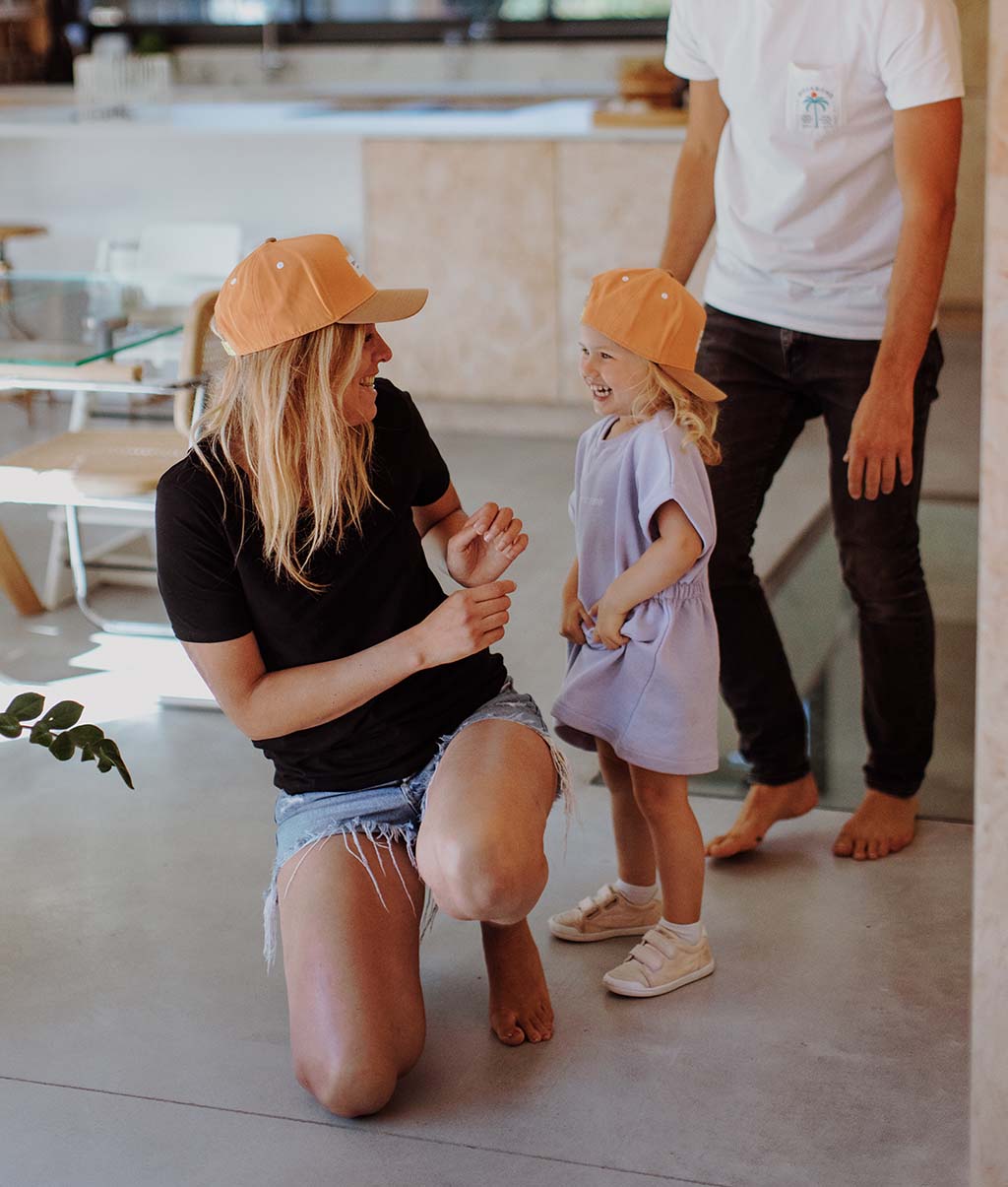 Boné pais e filhos Mini Tan, pala curva, matchy-matchy, 100% algodão orgânico, a partir dos 9 meses, Cool Kids Only!