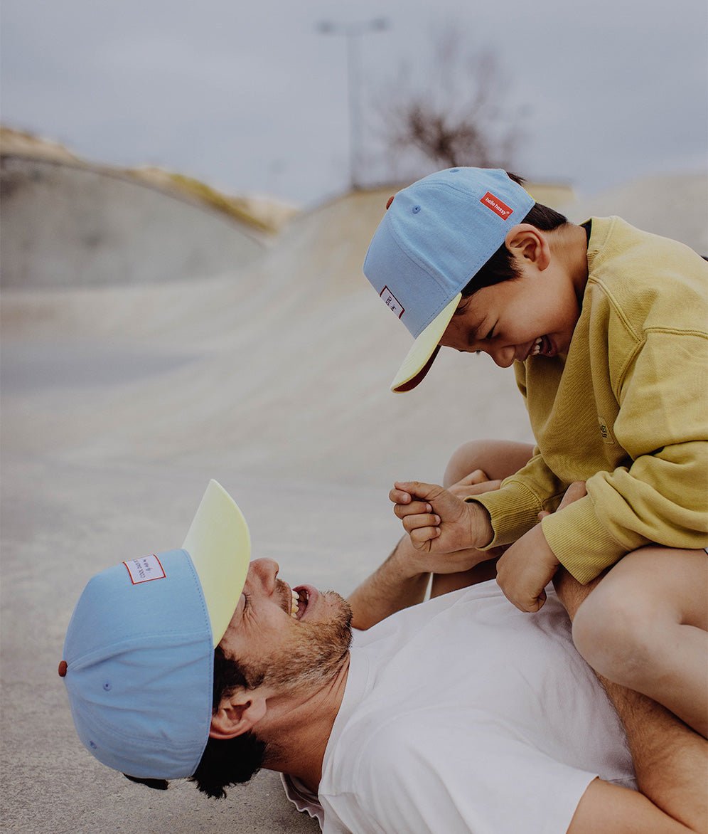 Boné pais e filhos Mini Water, pala curva, matchy-matchy, 100% algodão orgânico, desde os 9 meses, Cool Kids Only!