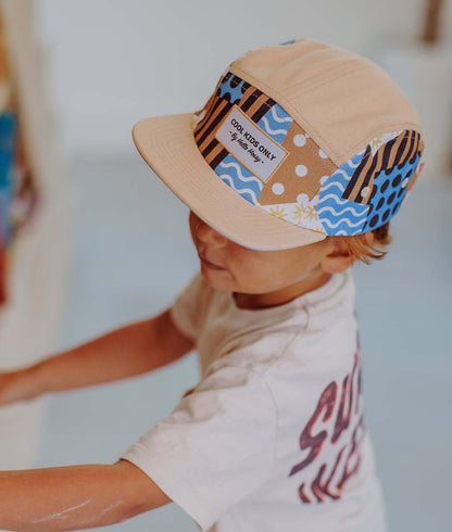 Boné para crianças Patchwork, pala reta, ecorresponsável, certificado Oeko-Tex, desde os 9 meses, Cool Kids Only !