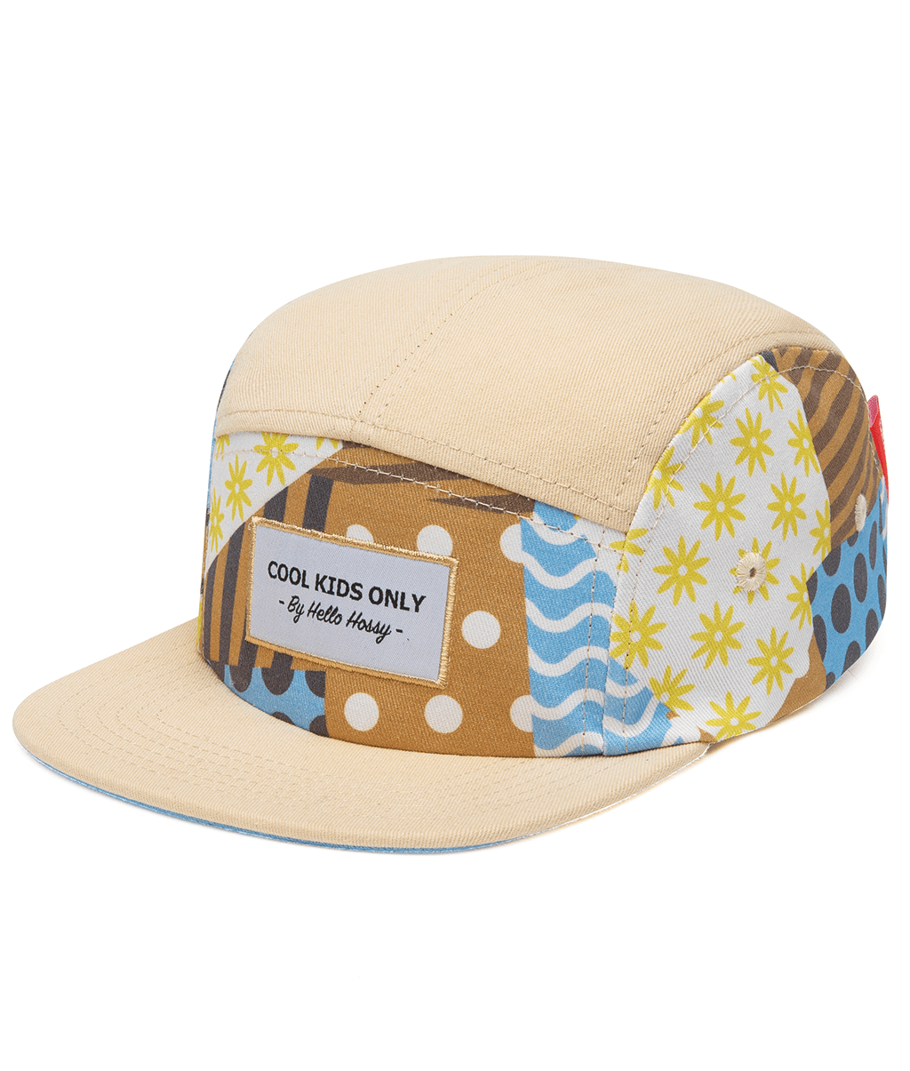Boné para crianças Patchwork, pala reta, ecorresponsável, certificado Oeko-Tex, desde os 9 meses, Cool Kids Only !