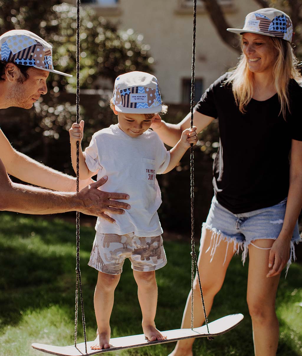Boné pais e filhos Patchwork, pala reta, matchy-matchy, ecorresponsável, a partir dos 9 meses, Cool Kids Only !