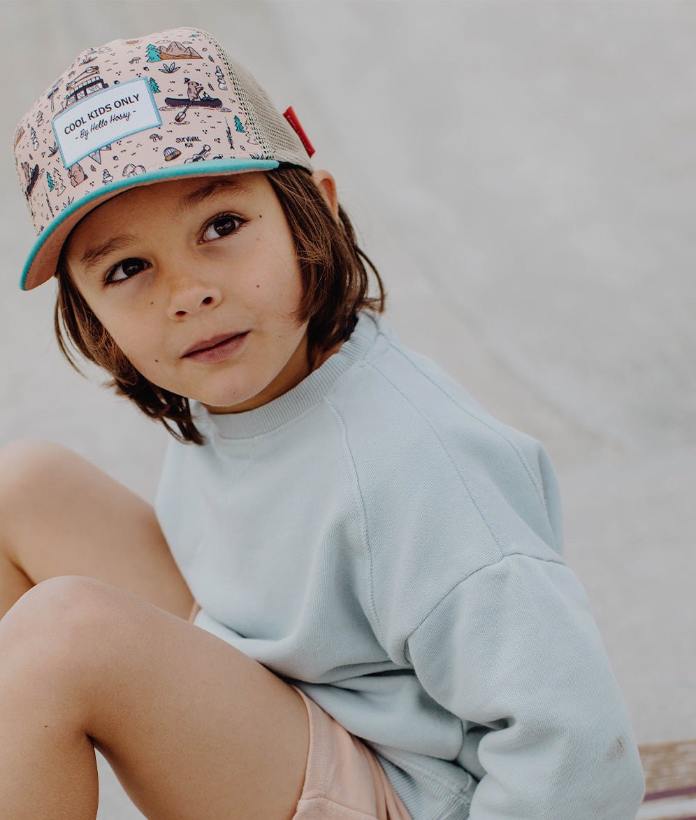 Boné infantil Road Trip, estilo Trucker, ecorresponsável, certificado Oeko-Tex, desde os 9 meses, Cool Kids Only!