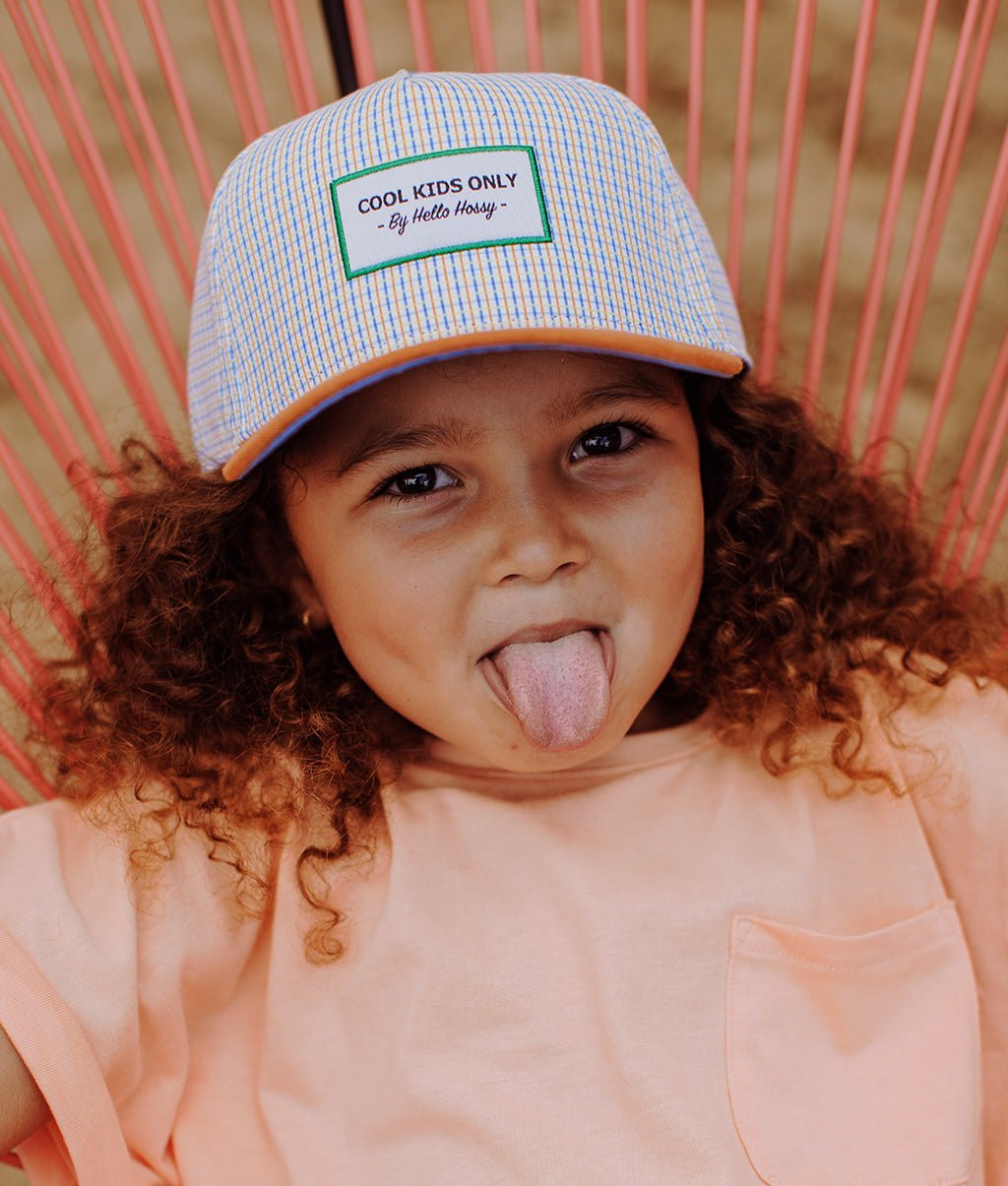 Boné infantil Vichy, pala curva, ecorresponsável, certificado Oeko-Tex, desde os 9 meses, Cool Kids Only!